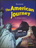 The American Journey to World War I cover