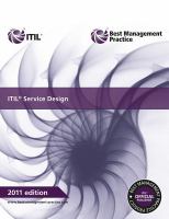 ITIL SERVICE DESIGN cover