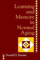Learning and Memory in Normal Aging cover