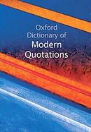 The Oxford Dictionary of Modern Quotations cover