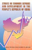Studies on Economic Reforms and Development in the People's Republic of China cover