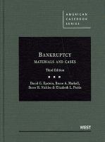 Bankruptcy : Materials and Cases, 3d cover