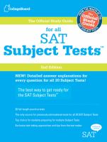 SAT Subject Tests cover