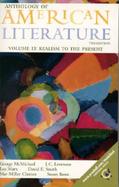 Anthology of American Literature Realism to the Present (volume2) cover