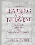Learning and Behavior: Biological, Psychological, and Sociocultural Perspectives cover