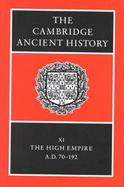 The Cambridge Ancient History The High Empire Ad 70-192 (volume11) cover