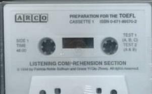 TOEFL Listening Complete Tapes cover