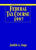 Prentice Hall Federal Tax Course 1997 cover