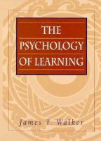 Psychology of Learning cover