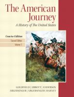 AMERICAN JOURNEY,CONCISE ED.-VOL.1 cover