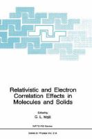 Relativistic and Electron Correlation Effects in Molecules and Solids cover