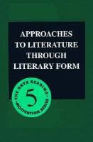 Approaches to Literature Through Literary Form cover