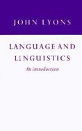 Language and Linguistics An Introduction cover
