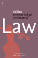 Law (Collins Dictionary Of...) cover