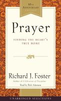Prayer Finding the Heart's True Home cover