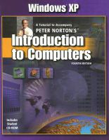 Windows XP: A Tutorial to Accompany Peter Norton’s Introduction to Computers Student Edition with CD-ROM cover
