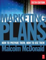 Marketing Plans- How to prepare them how to use them cover