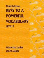 Keys to a Powerful Vocabulary Level II cover