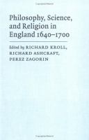 Philosophy, Science, and Religion in England, 1640-1700 cover