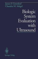 Biologic System Evaluation with Ultrasound cover