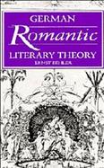 German Romantic Literary Theory cover