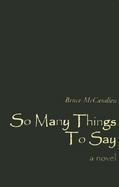 So Many Things to Say cover