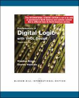 Fundamentals Of Digital Logic With Vhdl Design cover