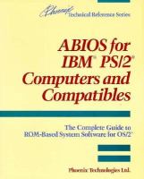 ABIOS for IBM PS/2 Computers and Compatibles: The Complete Guide to ROM-Based System Software for OS/2 cover