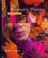 Personality Theories: An Introduction cover