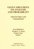 Gian-Carlo Rota on Analysis and Probability Selected Papers and Commentaries cover