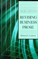 Revising Business Prose cover