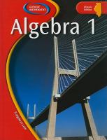 Algebra 1 Illinois Edition cover