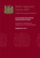 British Approved Names 2007Supplement No. 3 cover