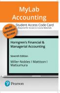 MyLab Accounting with Pearson eText Access Code for Horngren's Financial & Managerial Accounting cover