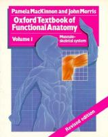 Oxford Textbook of Functional Anatomy Vol 1: Musculo-Skeletal System cover