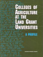 Colleges of Agriculture at the Land Grant Universities A Profile cover