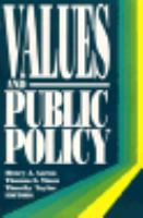 Values and Public Policy cover