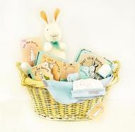 Deluxe Fuzzy Pat the Bunny Gift Basket cover