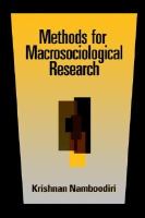 Methods for Macrosociological Research cover