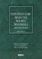 Contract Law : Selected Source Materials Annotated 2012 cover