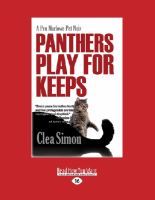 Panthers Play for Keeps cover