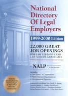The National Directory of Legal Employers, 1999-2000 cover