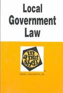 Local Government Law in a Nutshell cover