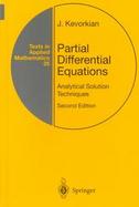 Partial Differential Equations Analytical Solution Techniques cover
