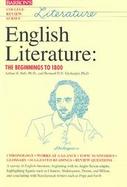 English Literature: The Beginnings to 1800 cover
