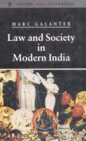 Law and Society in Modern India cover