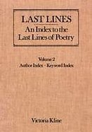 Last Lines An Index to the Last Lines of Poetry cover