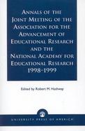 Annals of the Joint Meeting of the Association for the Advancement of Educational Research and the National Academy for Educational Research 1998-1999 cover