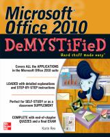 Microsoft Office 2010 Demystified cover