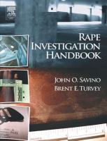 Rape Investigation Handbook cover
